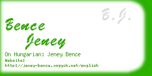 bence jeney business card